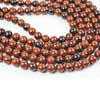 Natural Red Marconi Obsidian Smooth Polished Round Ball Beads Strand Length is 14 Inches & Sizes from 6mm approx.